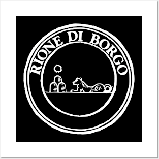 Rione Borgo w-text Posters and Art